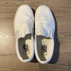 Vans White Slip-On Sneakers